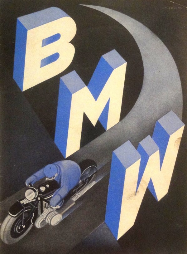 1930 BMW art deco poster  Print